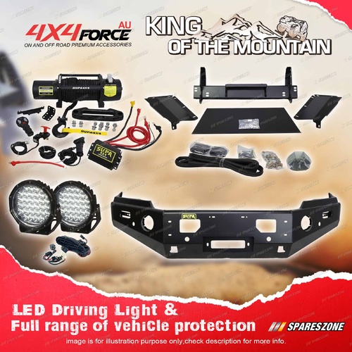 4X4FORCE Ultimate Guard No Loop Bullbar Light Winch for Mazda BT-50 08/20-02/25