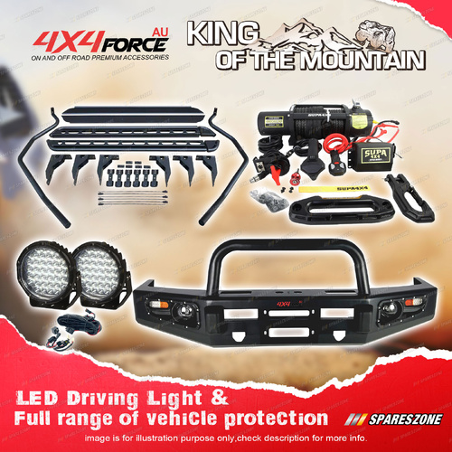 Safari Shield Bullbar Lights Side Steps Winch for Toyota Landcruiser 79 Dual Cab