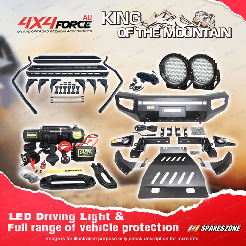 Ultimate Guard Bullbar Lights Side Steps Winch for Nissan Navara NP300 D23 15-20