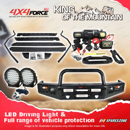 Safari Shield Bullbar Light Side Step Winch for Toyota Landcruiser 79 Single Cab