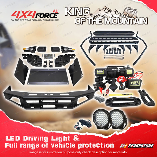 Ultimate Guard No Loop Bullbar Lights Side Step Winch for Toyota Landcruiser 100