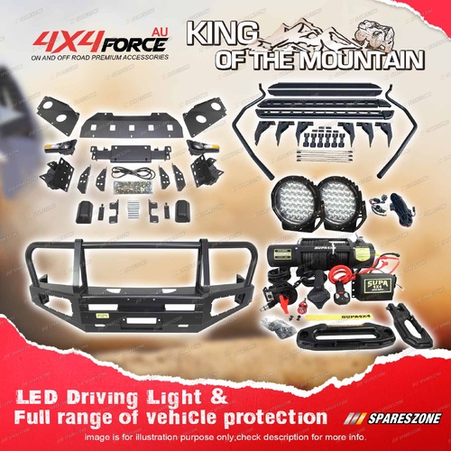 Premium Armor 3 Loop Bullbar Lights Side Steps Winch for Nissan Navara D40 06-11