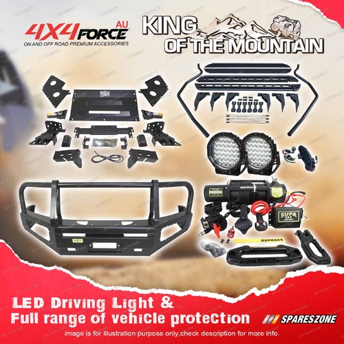 Premium Armor 3 Loop Bullbar Lights Side Steps Winch for Nissan Navara D40 11-On