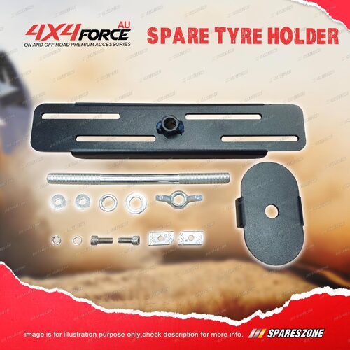 4X4FORCE Spare Tyre Holder Suit for Universal Aluminium Roof Rack Flat Platform