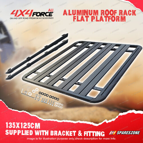 135x125cm HD Al-Alloy Roof Rack Flat Platform for Nissan Navara NP300 Dual Cab