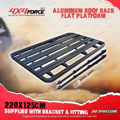 220 x 125cm Alloy Roof Rack Flat Platform with Bracket for Toyota Prado 250