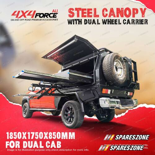 Canopy Dual Wheel Carrier Drop Down Ladder for Isuzu D-Max 13-21 Dual Cab