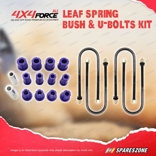Front Leaf Spring UBolt Polyurethane Bush Kit for Toyota Landcruiser FJ HJ 45 47