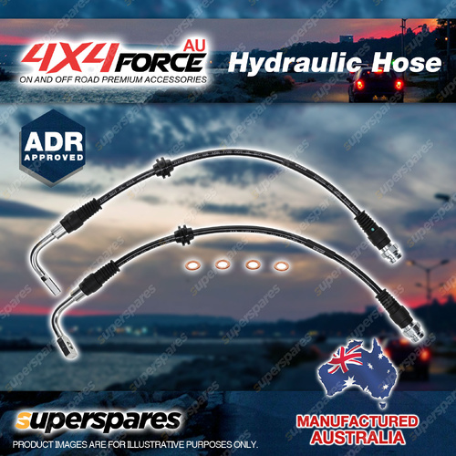 1 Pair Front Hydraulic Braided Brake Line Hoses for Ford Falcon BA BF 4.0L 5.4L