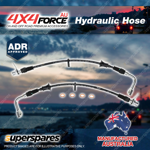 1 Pair Front Hydraulic Braided Brake Line Hoses for Ford Falcon FG X 2008-2016