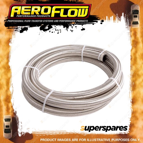Aeroflow 100 Series Stainless Steel Braided Hose 2M/6ft 6-3/4" -20 AN