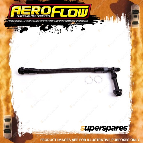 Aeroflow Carburettor Inlet Rail Kit -6AN suit Holley Dual Fuel Line Black