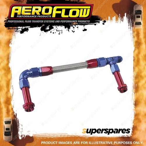 Aeroflow Carburettor Inlet Rail Kit -8AN suit Holley Dual Fuel Line Blue/Red