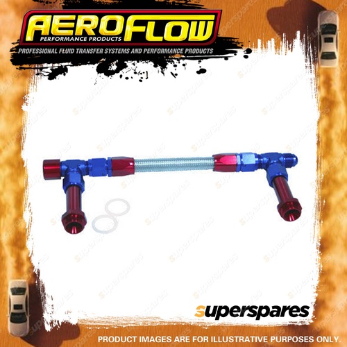Aeroflow Carburettor Inlet Rail Kit -8 AN suit Barry Grant / Demon Blue/Red