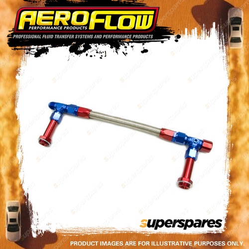 Aeroflow Carburettor Inlet Rail Kit -8AN Ultra HP Blue/Red suit Holley Fuel Line