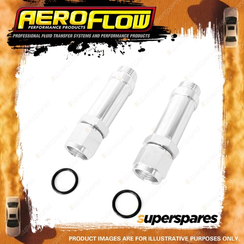 Aeroflow Carburettor Adapters Female Barry Grant / Demon -8 AN Silver