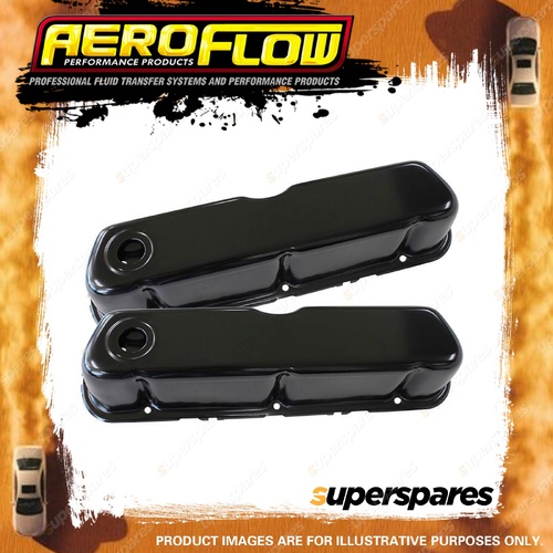 Aeroflow Brand Black Steel Valve Covers for Ford 289 / 351 Windsor AF1822-5052