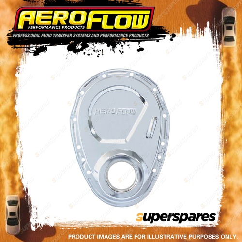 Aeroflow Stamped Steel Timing Cover Chrome Suit Small Block Chevy