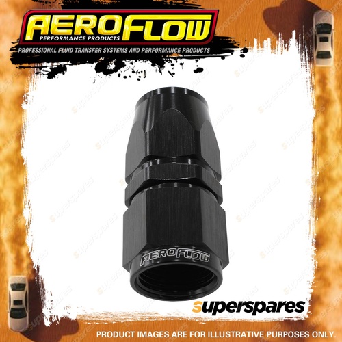 Aeroflow 200 / 570 PTFE Straight Hose End -8 AN Black - Pack of 25 Hose Fitting