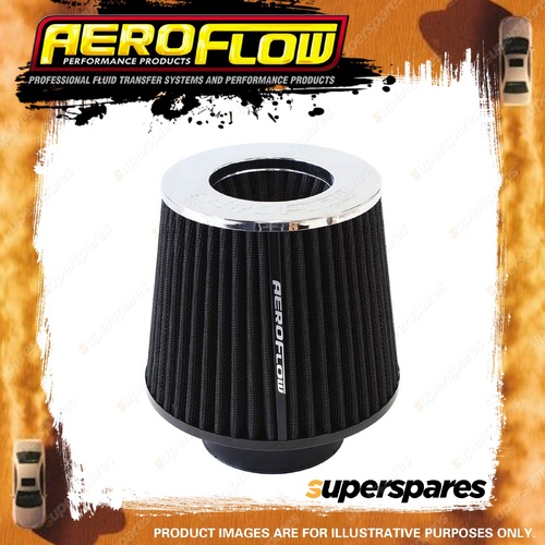 Aeroflow Round Inverted Tapered Air Filter Element With Chrome Ends