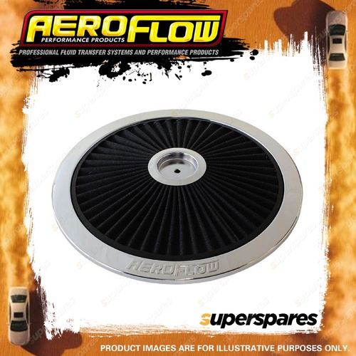 Aeroflow Chrome Full Flow Air Filter Top Plate 14 Inch Dia Washable