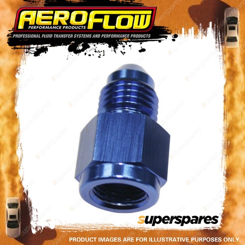 Aeroflow Straight Female NPT To Male Adapter 1/8" To -4AN Blue Finish