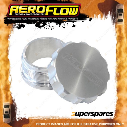 Aeroflow 38.1mm 1-1/2" Billet Alloy Weld On Filler with Silver Cap