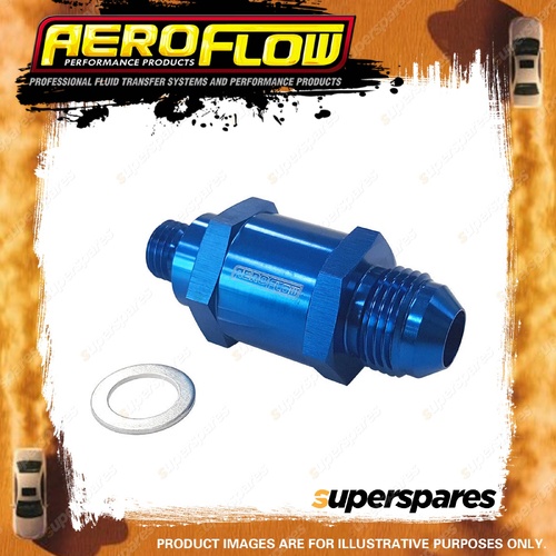 Aeroflow Brand Efi Fuel Pump Check Valve -8 AN M12X1.5mm Blue Finish