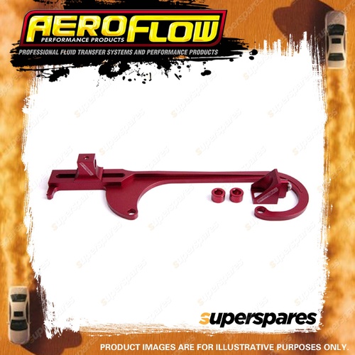 Aeroflow Brand Billet Throttle Cable Bracket 4150 Style Red Finish AF64-2026R