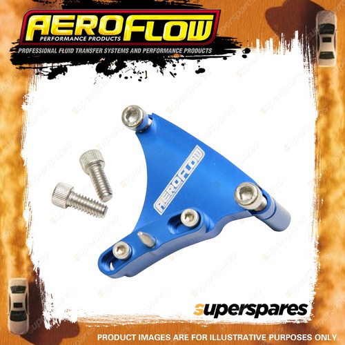 Aeroflow Adjustable Billet Timing Pointer Blue Suit Small Block Chevy 6-3/8"