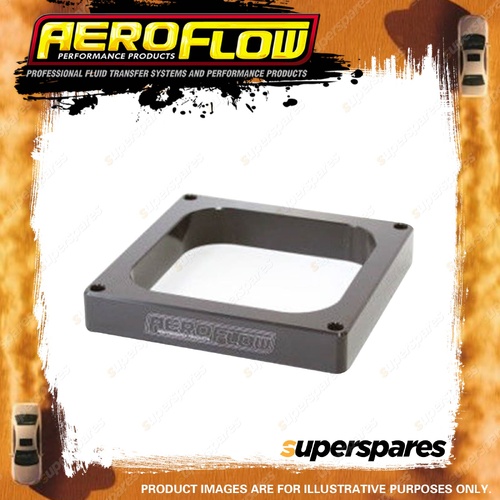 Aeroflow Brand 1" Open High Velocity Carburettor Spacer Black Finish