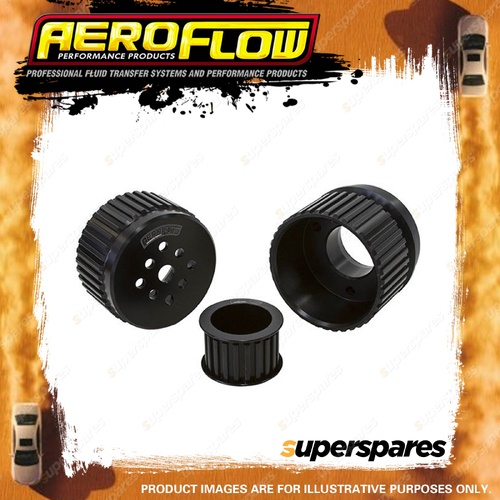 Aeroflow Gilmer Drive Kit Black Finish for Chev V8 With Long Water Pump