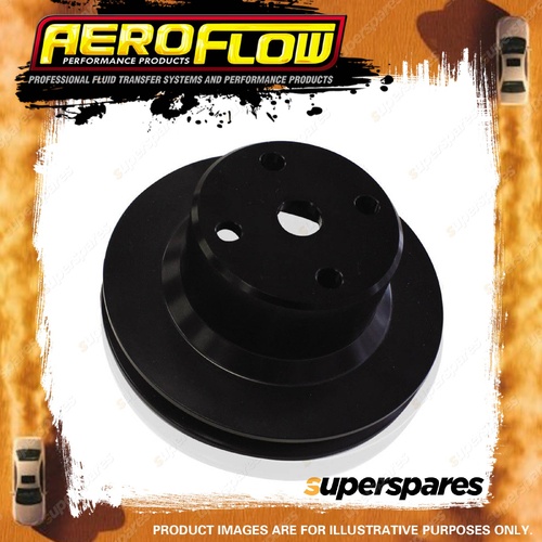 Aeroflow Billet Water Pump Pulley Single V Groove for Holden 253-308 Black