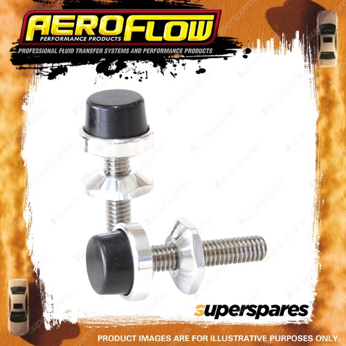 Aeroflow Universal Billet Bonnet Adjusters 5/16" Unc Thread Polished Finish