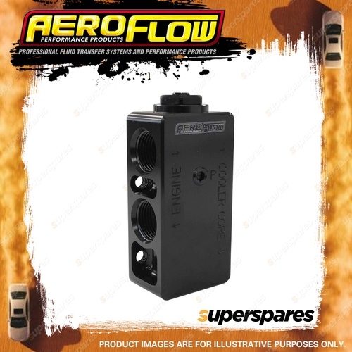 Aeroflow Brand Aluminium Oil Thermostat 4X-10 ORB Ports 1/8" NPT Port
