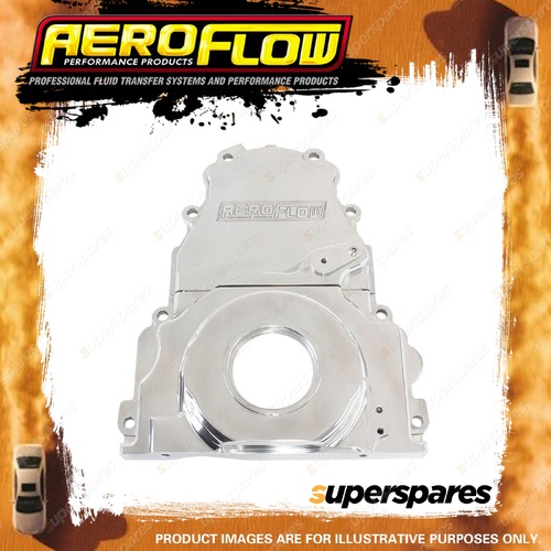 Aeroflow 2-Piece Billet Aluminium Timing Cover Polished for Holden LS Series