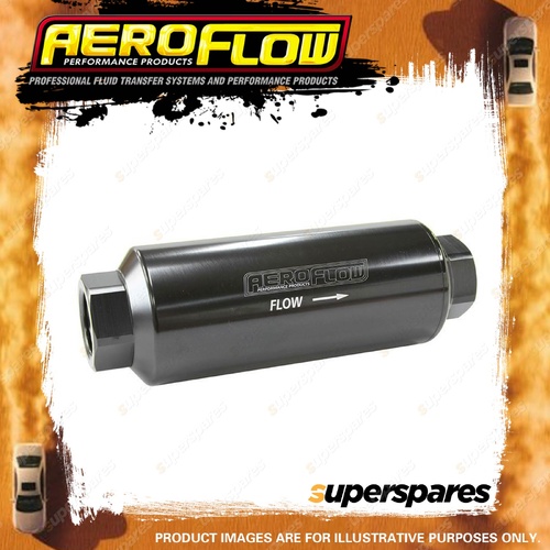 Aeroflow 10 Micron Pro Filter With -12AN ORB Ports Black Finish AF66-2043BLK-10