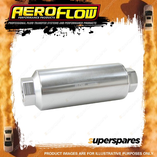 Aeroflow 10 Micron Pro Filter With -12AN ORB Ports Silver Finish AF66-2043S-10