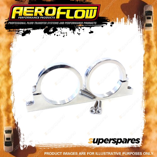 Aeroflow Dual Filter Bracket for 2-1/2" Filters Or Reservoirs Polished