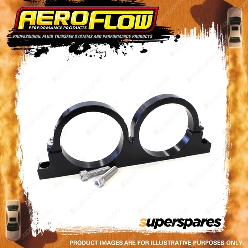 Aeroflow Dual Filter Bracket for 2-1/2" Filters Or Reservoirs Black