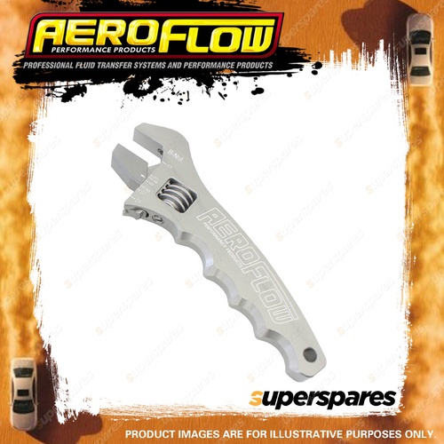 Aeroflow Aluminium Adjustable Grip Spanner Silver Finish Hose Fitting