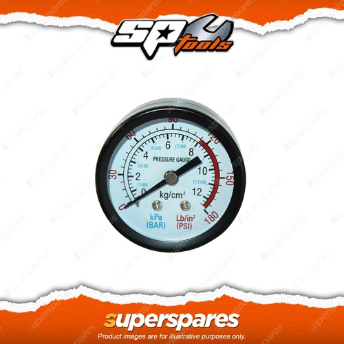 SP Tools Scorpion 50mm x 1/4" BSP Rear Mount Guage - Air Compressor Accessories