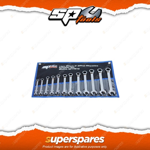 SP Tools 12Pcs Gear Drive ROE Spanner Set - 0 Degree Offset Metric Wrench Cr-V
