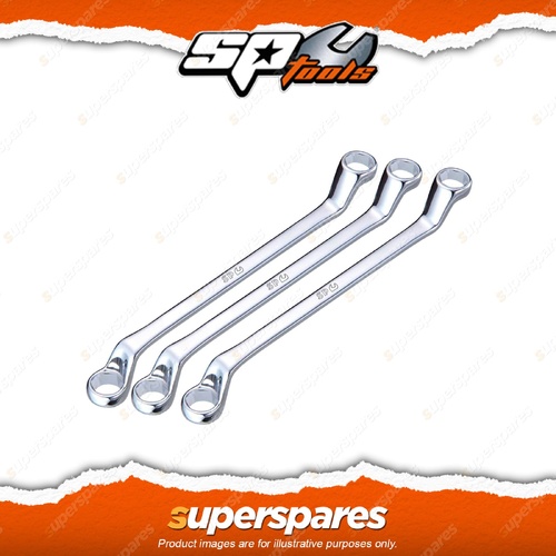 SP Tools 3Pcs 75 Degree Offset Brake Bleeder Ring Spanner Set - Flat Drive