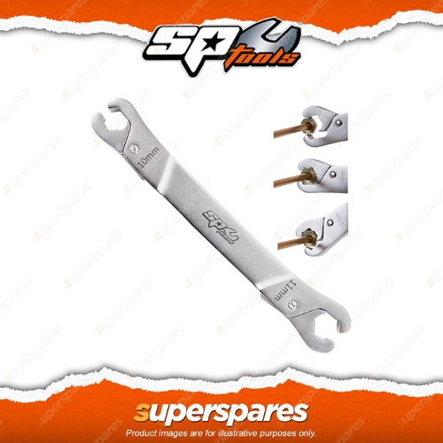 SP Tools 10 x 11mm Flare Nut Ratcheting Spanner - 3/8" x 7/16" Flare Nut Head