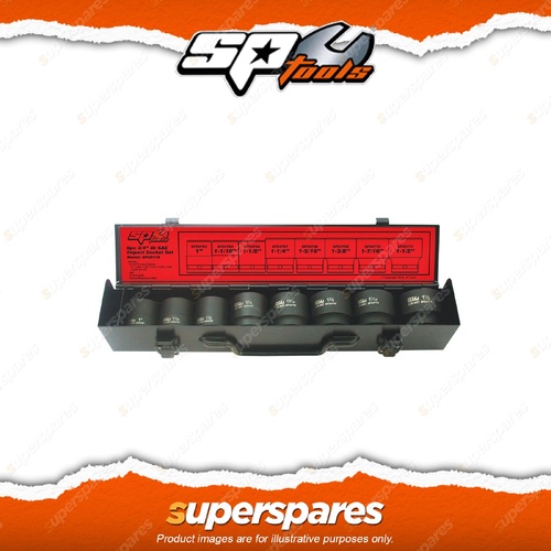 SP Tools 8Pcs 3/4" Drive Impact Socket Set - 6 Point SAE Chrome Molybdenum