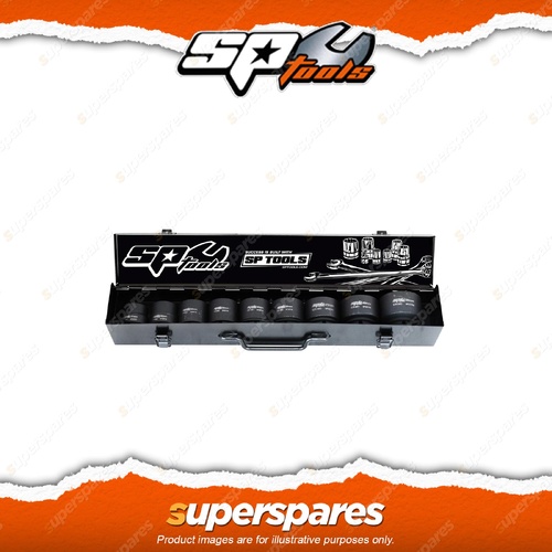SP Tools 9Pcs 1" Drive Impact Socket Set - 6 Point Metric Chrome Vanadium
