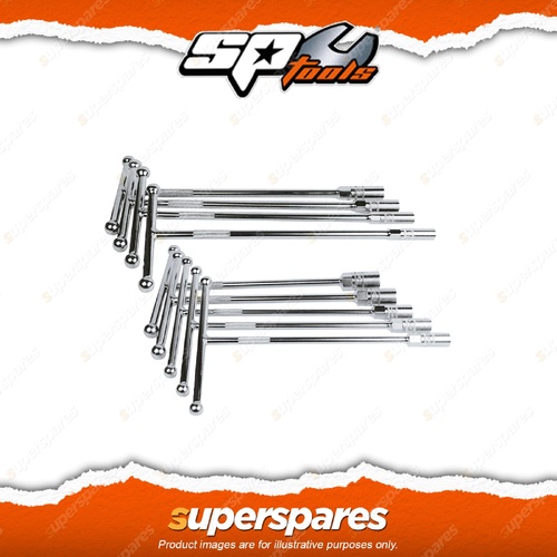 SP Tools 9Pcs T-Handle Socket Set - Chrome Vanadium Steel for High Durability