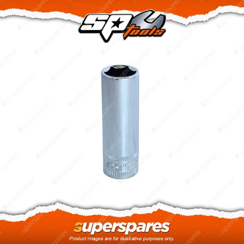 SP Tools 1/4" Drive Deep Socket - 9mm 6 Point Metric Individual Cr-V Steel