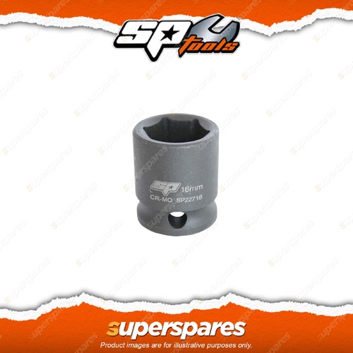 SP Tools 3/8" Drive Impact Socket - 10mm 6 Point Metric Individual Cr-Mo Steel